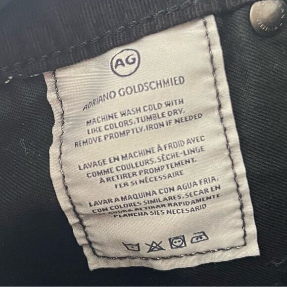 AG Women’s Farrah Black Corduroy Skinny Pants Size 24‎ - Picture 10 of 11